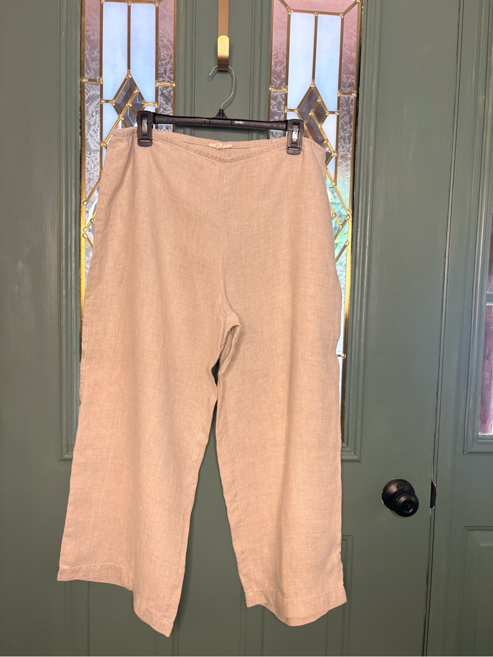 Eileen Fisher Linen Cropped Wide Leg Pants